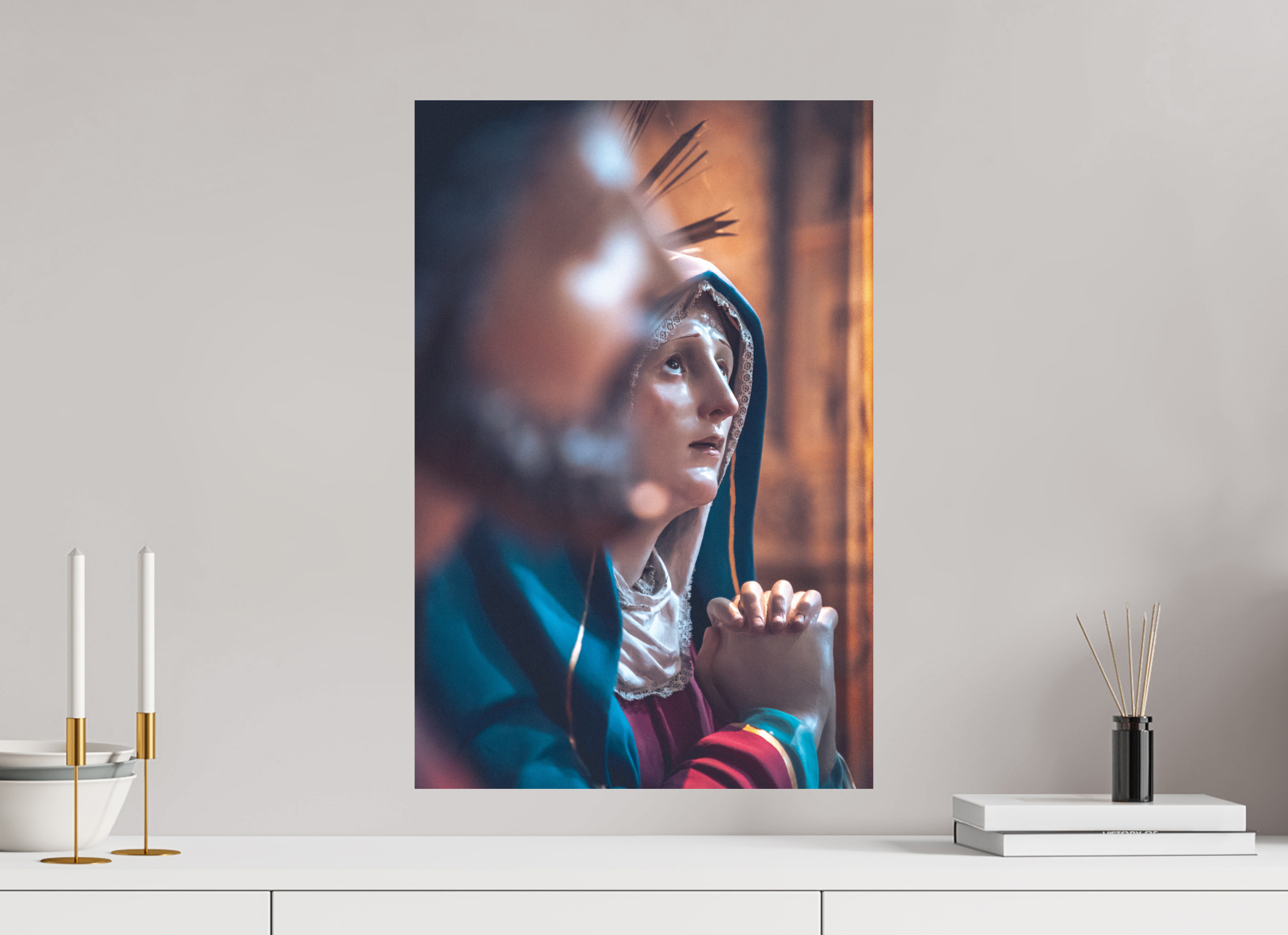 40 x 60 cm, Alu-Dibon couleur Tirage photo [ Polignano a Mare - Just Like a Prayer ] - Photographie d'art
