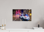 48 x 30 cm, Alu-Dibon couleur Tirage photo [ New York - NYPD Lights ] - Photographie d'art