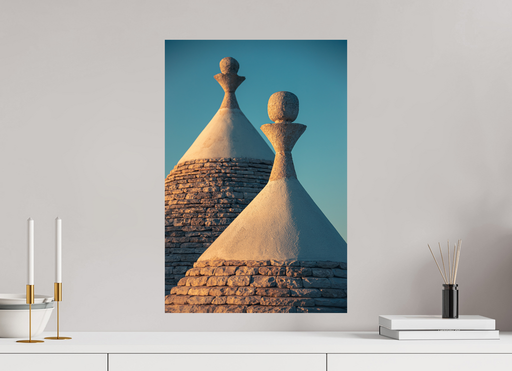 40 x 60 cm, Alu-Dibon couleur Tirage photo [ Martina Franca - Sunset over the trulli ] - Photographie d'art