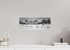 49,9 x 20 cm, Alu-Dibon noir & blanc Tirage photo [ Paris - Winter Silence at Luxembourg Palace ] - Photographie d'art