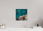 30 x 30 cm, Alu-Dibon couleur Tirage photo [ Polignano a Mare - Volare sul mare ] - Photographie d'art