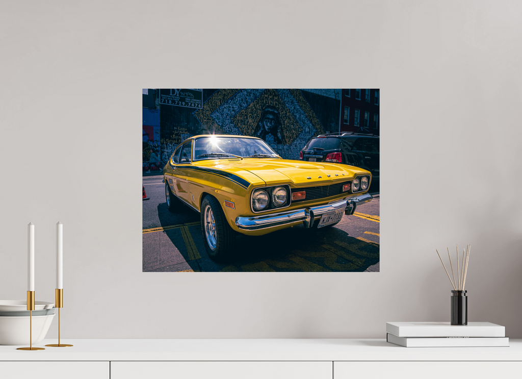 51,8 x 40 cm, Papier photo couleur Tirage photo [ New York - Ford Capri 2000 GT ] - Photographie d'art