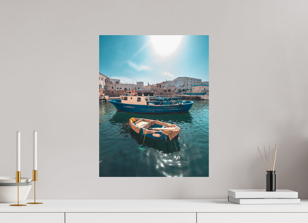 40 x 51,8 cm, Alu-Dibon couleur Tirage photo [ Monopoli - Porto Antico ] - Photographie d'art
