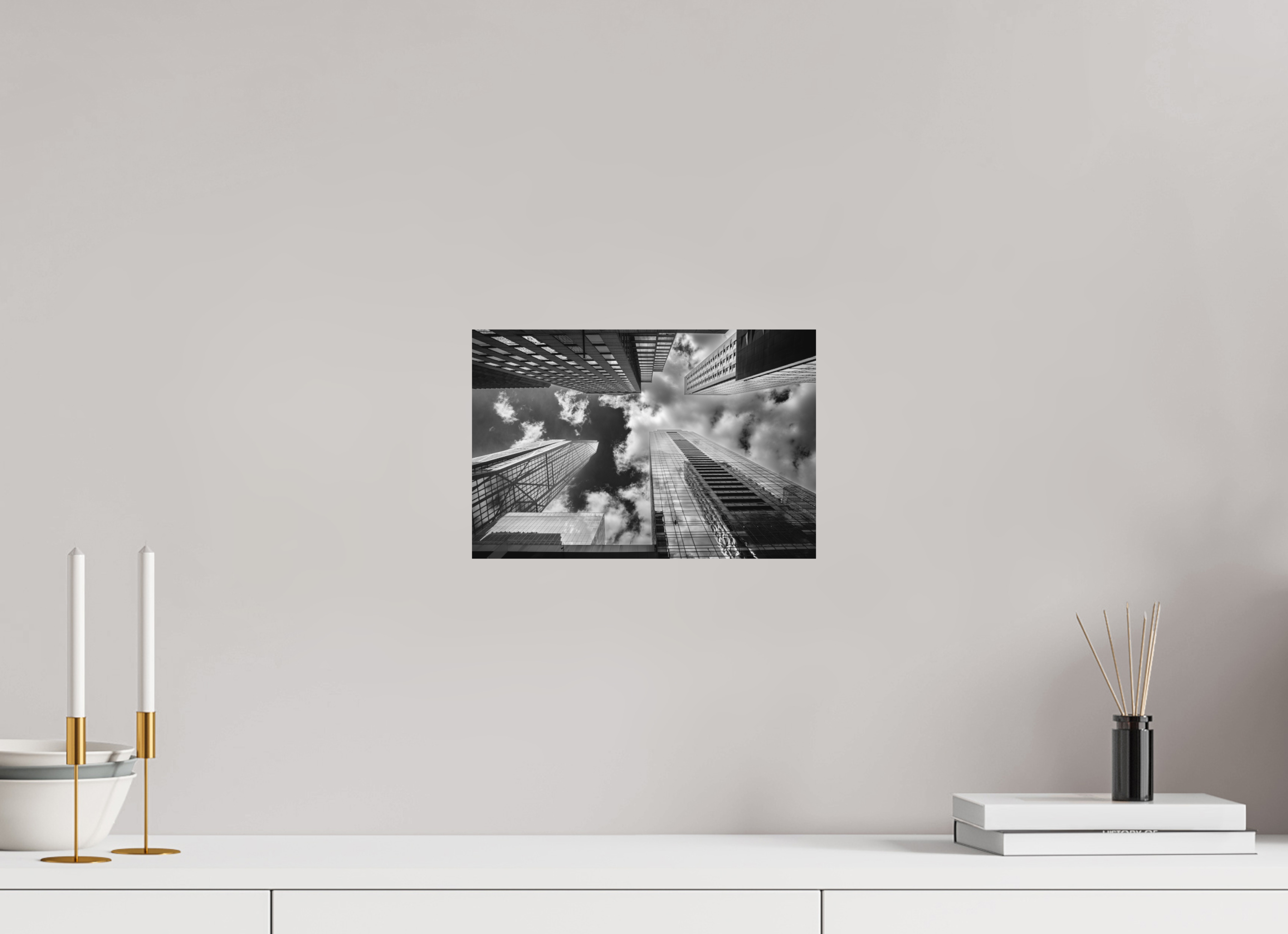 30 x 20 cm, Alu-Dibon noir & blanc Tirage photo [ New York - 4 Structures ] - Photographie d'art