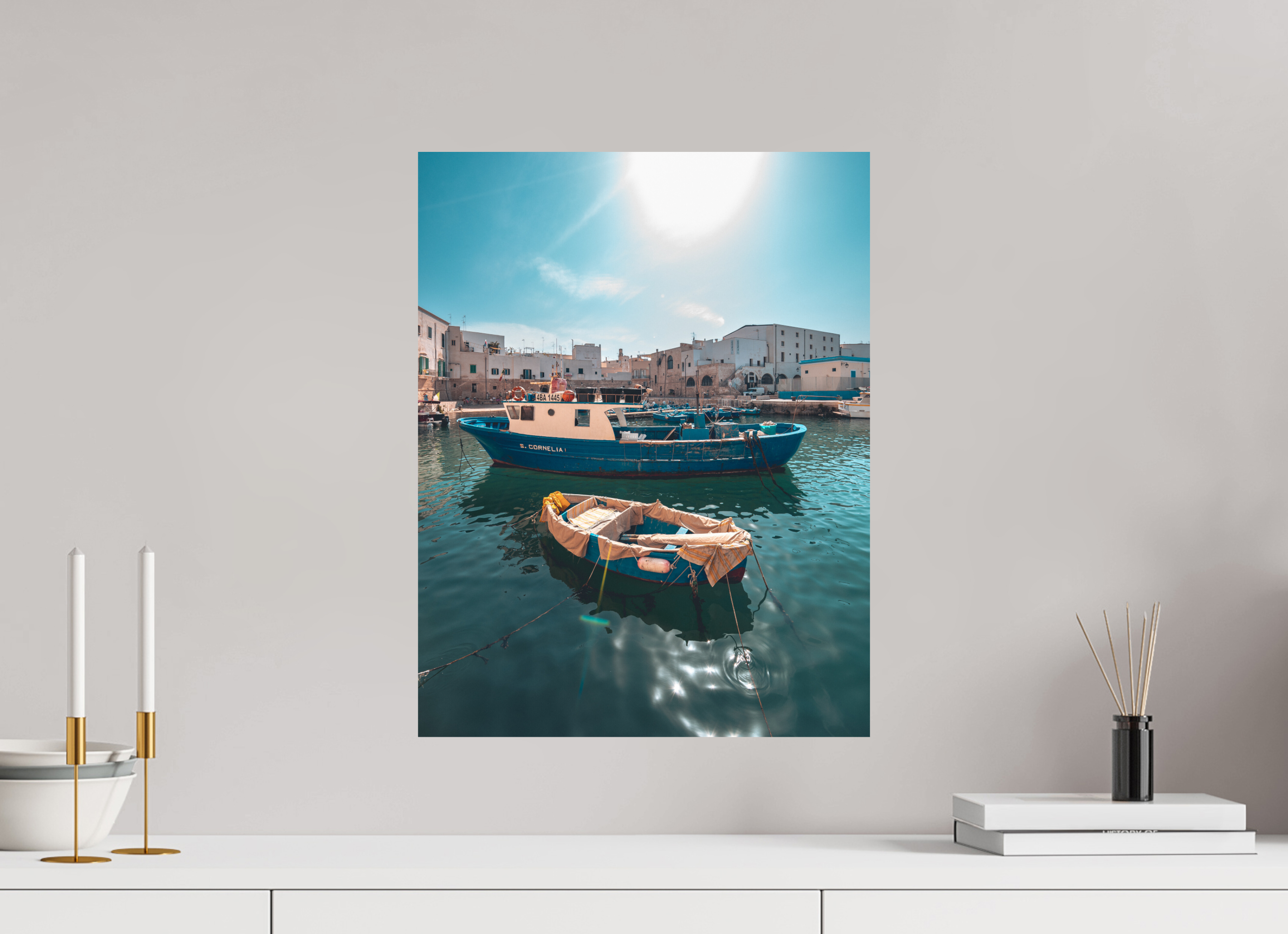 40 x 51,8 cm, Papier photo couleur Tirage photo [ Monopoli - Porto Antico ] - Photographie d'art
