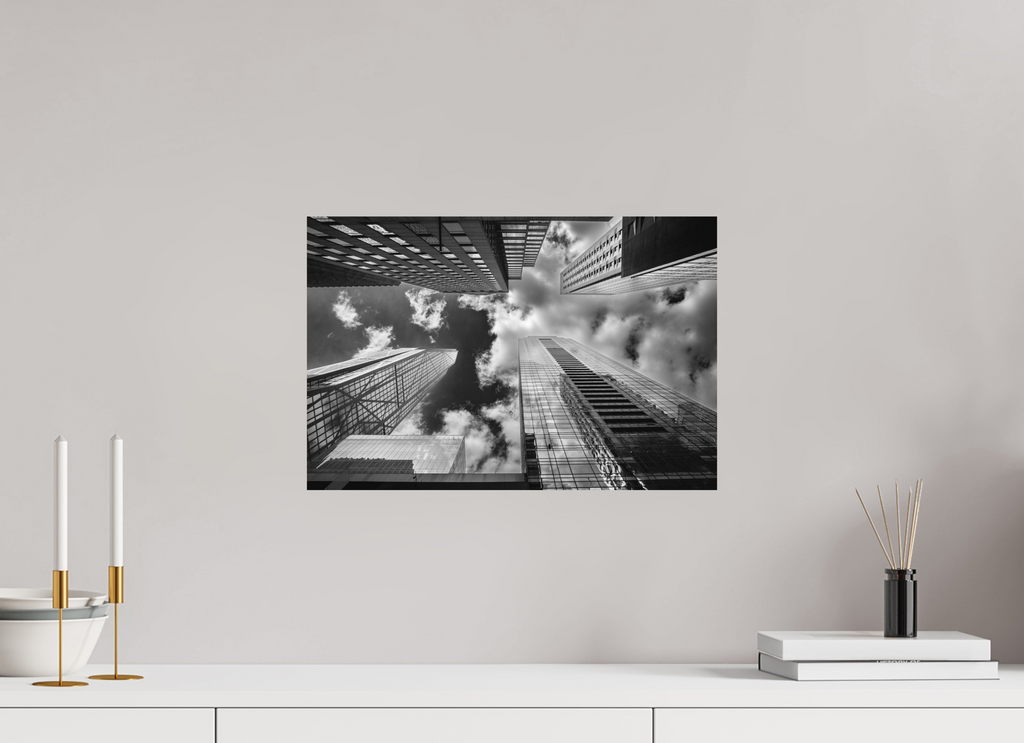 45 x 30 cm, Alu-Dibon noir & blanc Tirage photo [ New York - 4 Structures ] - Photographie d'art