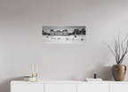 74,8 x 30 cm, Alu-Dibon noir & blanc Tirage photo [ Paris - Winter Silence at Luxembourg Palace ] - Photographie d'art