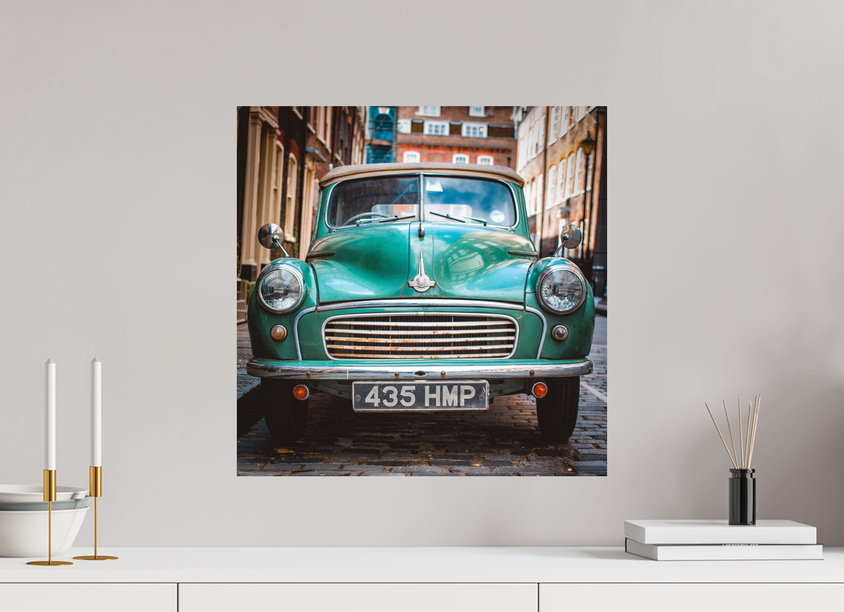 50 x 50 cm, Papier photo couleur Tirage photo [ Londres - The Old Morris ] - Photographie d'art