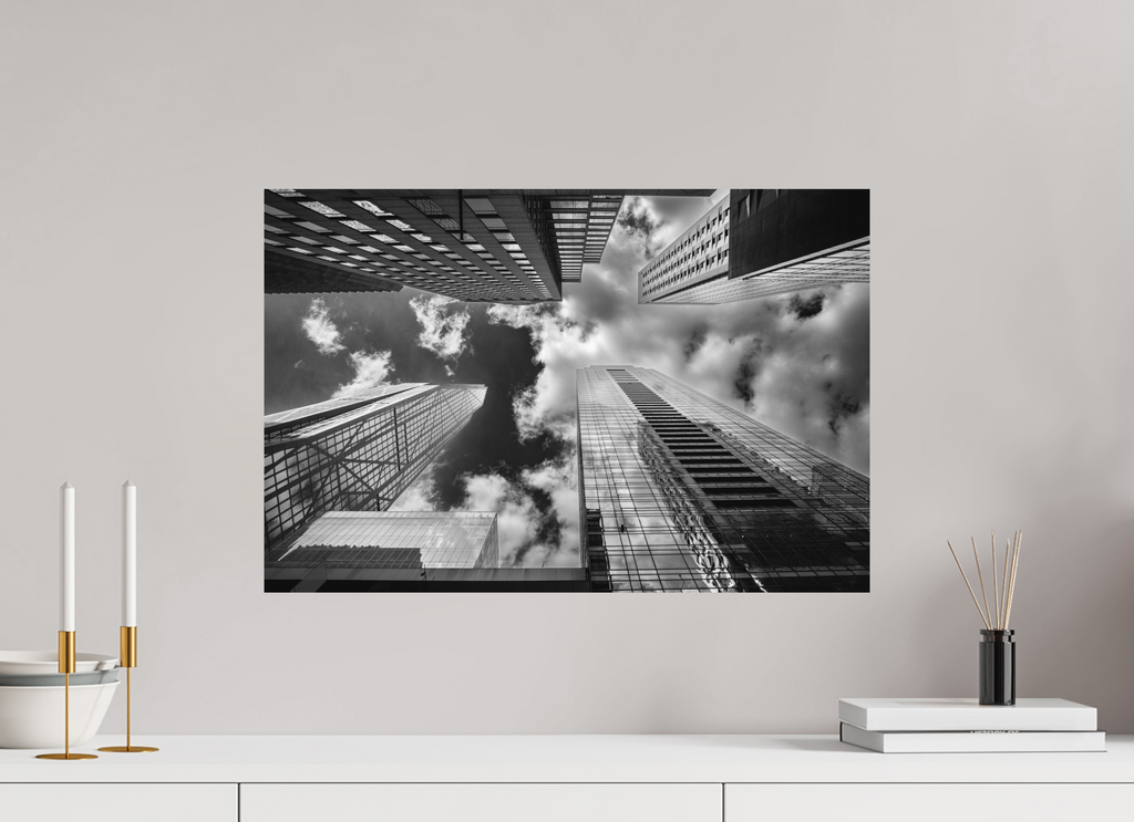 60 x 40 cm, Alu-Dibon noir & blanc Tirage photo [ New York - 4 Structures ] - Photographie d'art