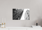 45 x 30 cm, Alu-Dibon noir & blanc Tirage photo [ Londres - City Geometry ] - Photographie d'art