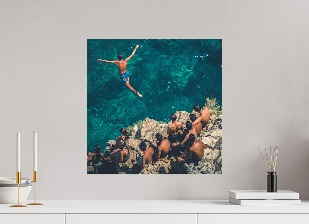 50 x 50 cm, Papier photo couleur Tirage photo [ Polignano a Mare - Volare sul mare ] - Photographie d'art