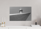60 x 40 cm, Alu-Dibon noir & blanc Tirage photo [ Berlin - Fernsehturm Pointe ] - Photographie d'art