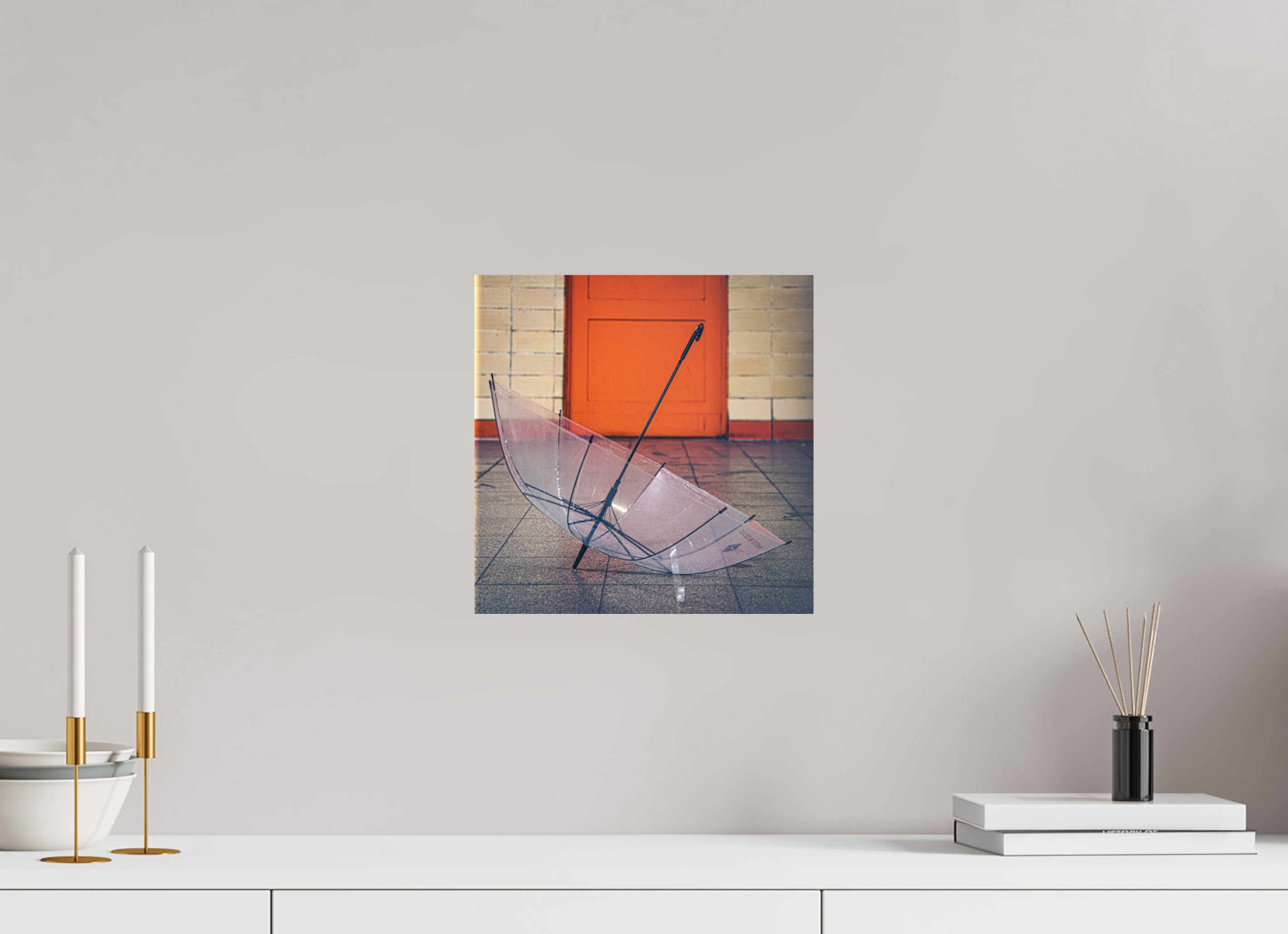 30 x 30 cm, Papier photo couleur Tirage photo [ Berlin - The Lost Umbrella ] - Photographie d'art