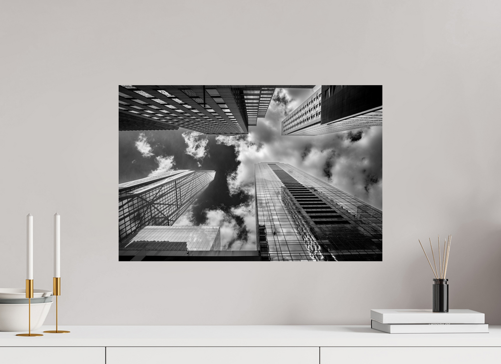 60 x 40 cm, Photo papier noir & blanc Tirage photo [ New York - 4 Structures ] - Photographie d'art