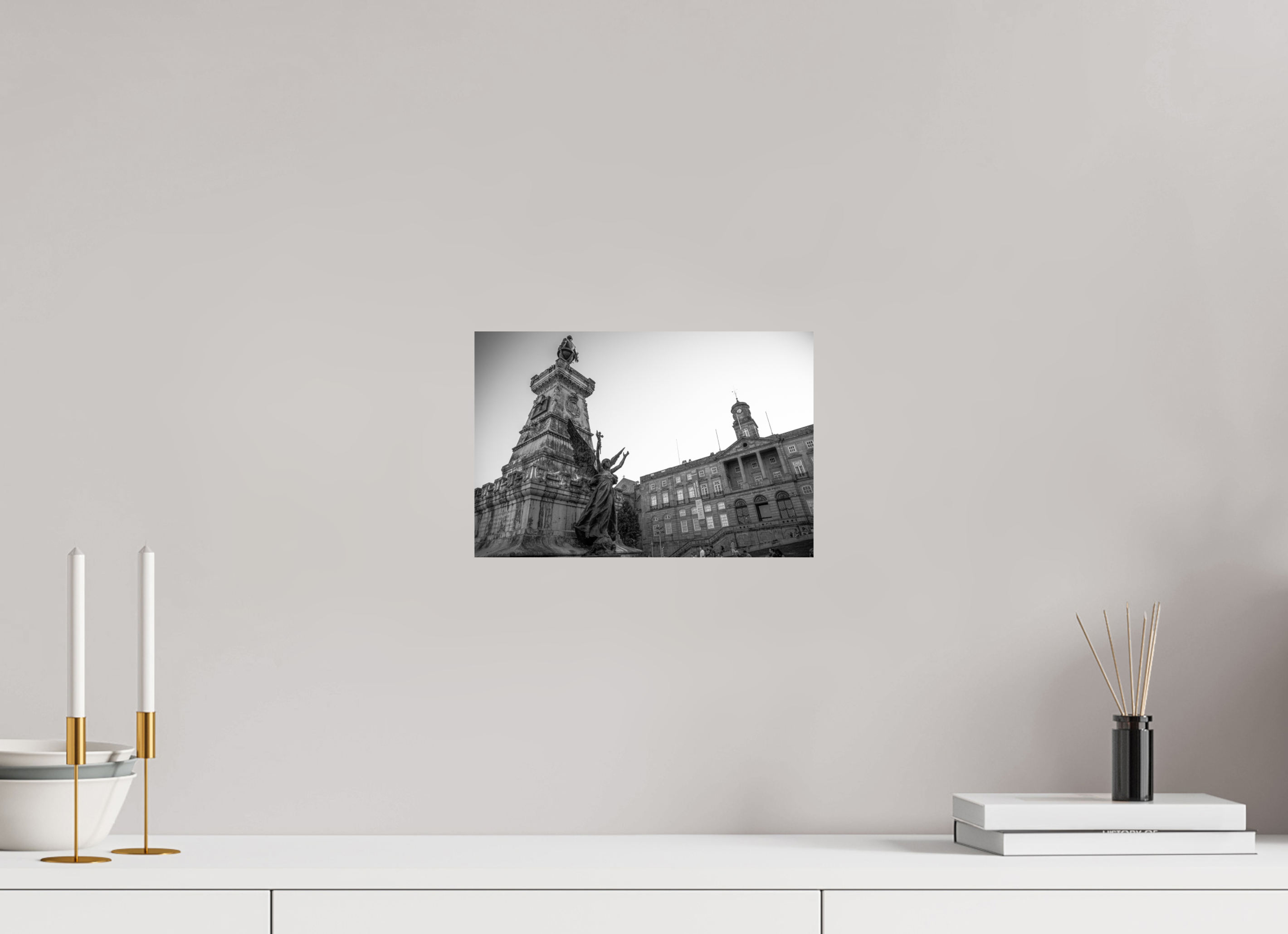 30 x 20 cm, Photo papier noir & blanc Tirage photo [ Porto - Infante D. Henrique ] - Photographie d'art