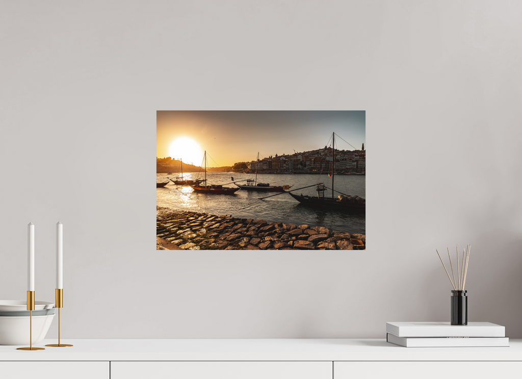 45 x 30 cm, Alu-Dibon couleur Tirage photo [ Porto - 21h00 ] - Photographie d'art