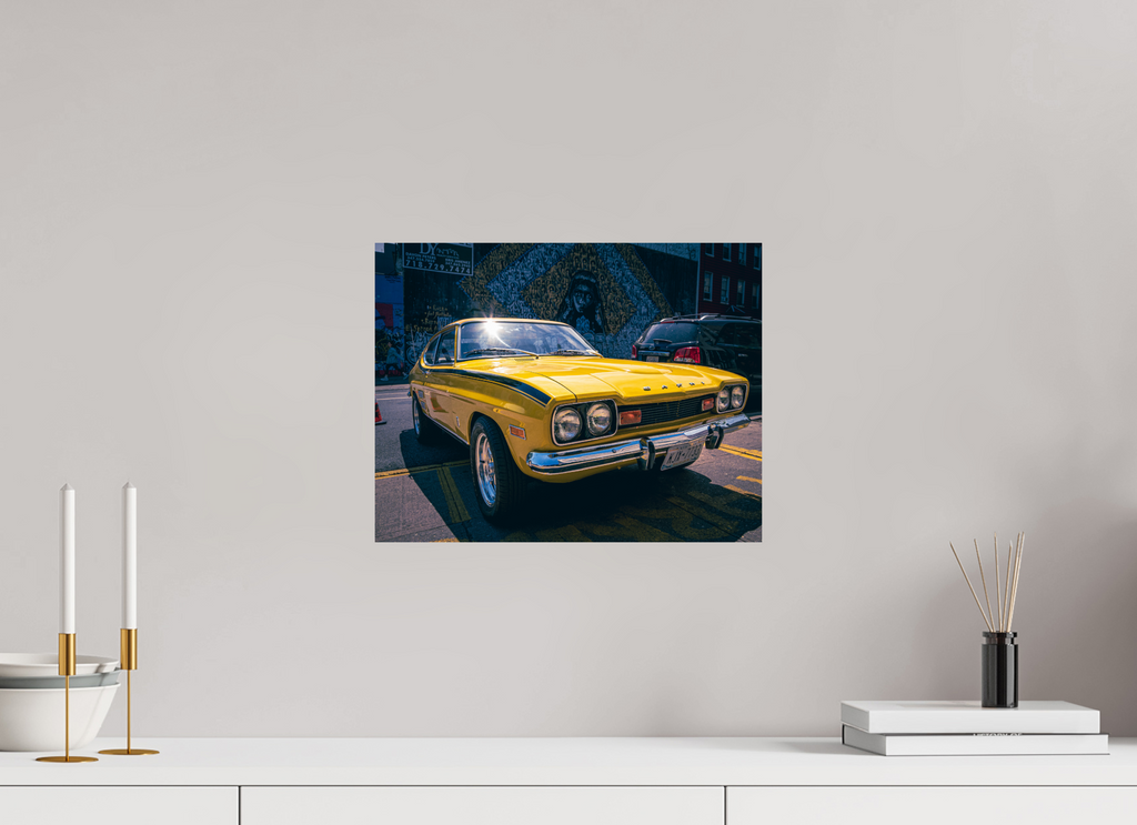 38,8 x 30 cm, Papier photo couleur Tirage photo [ New York - Ford Capri 2000 GT ] - Photographie d'art