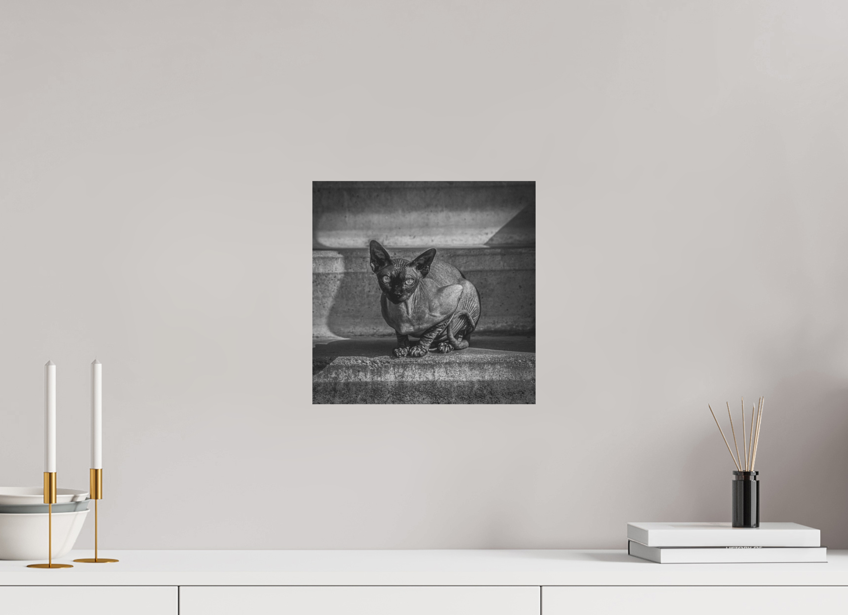 30 x 30 cm, Photo papier noir & blanc Tirage photo [ Rotterdam - Le Sphynx ] - Photographie d'art