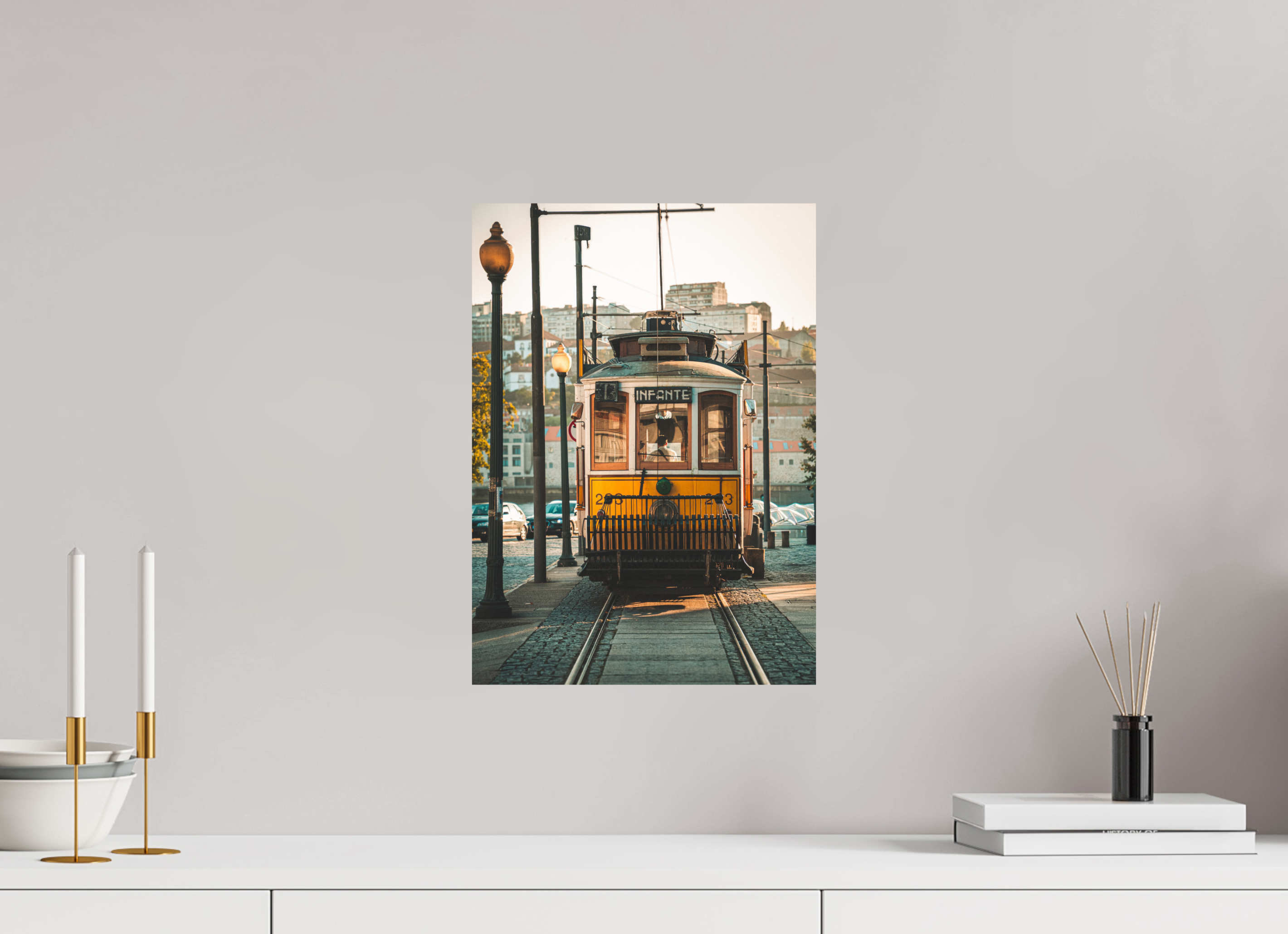 30 x 42 cm, Alu-Dibon couleur Tirage photo [ Porto - Linha 1 ] - Photographie d'art