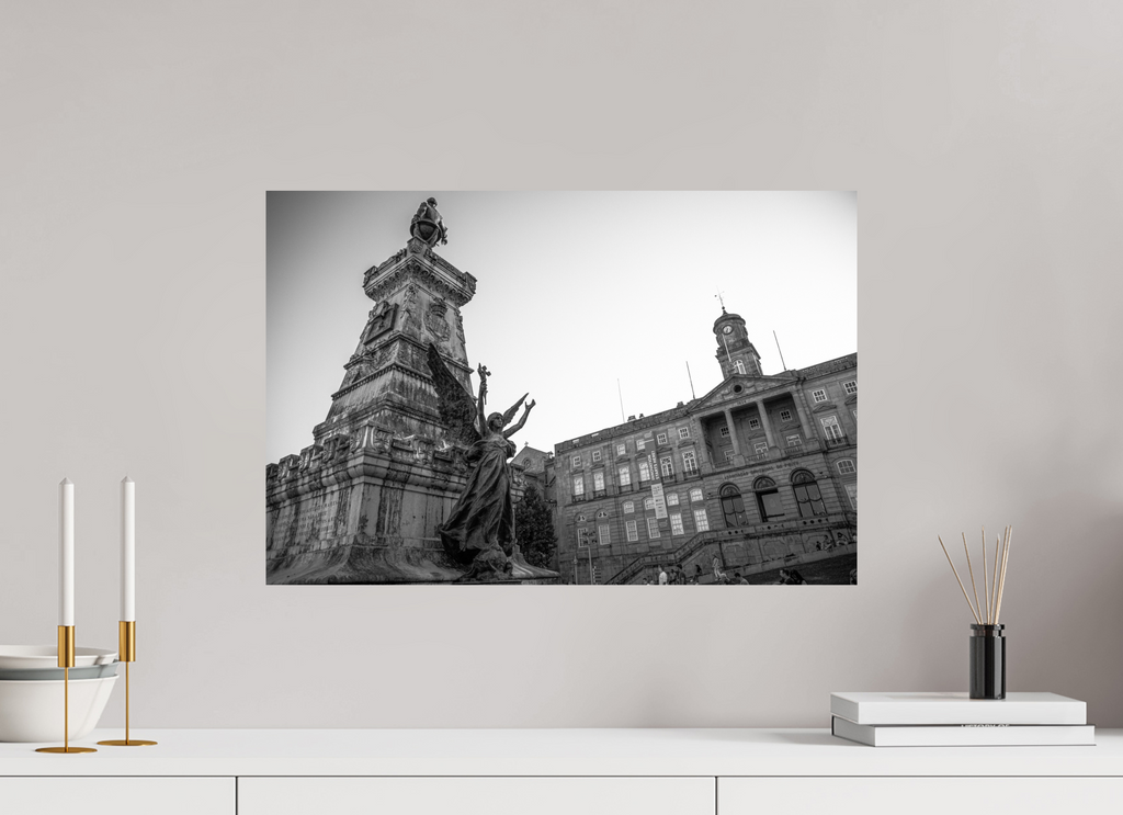 60 x 40 cm, Photo papier noir & blanc Tirage photo [ Porto - Infante D. Henrique ] - Photographie d'art