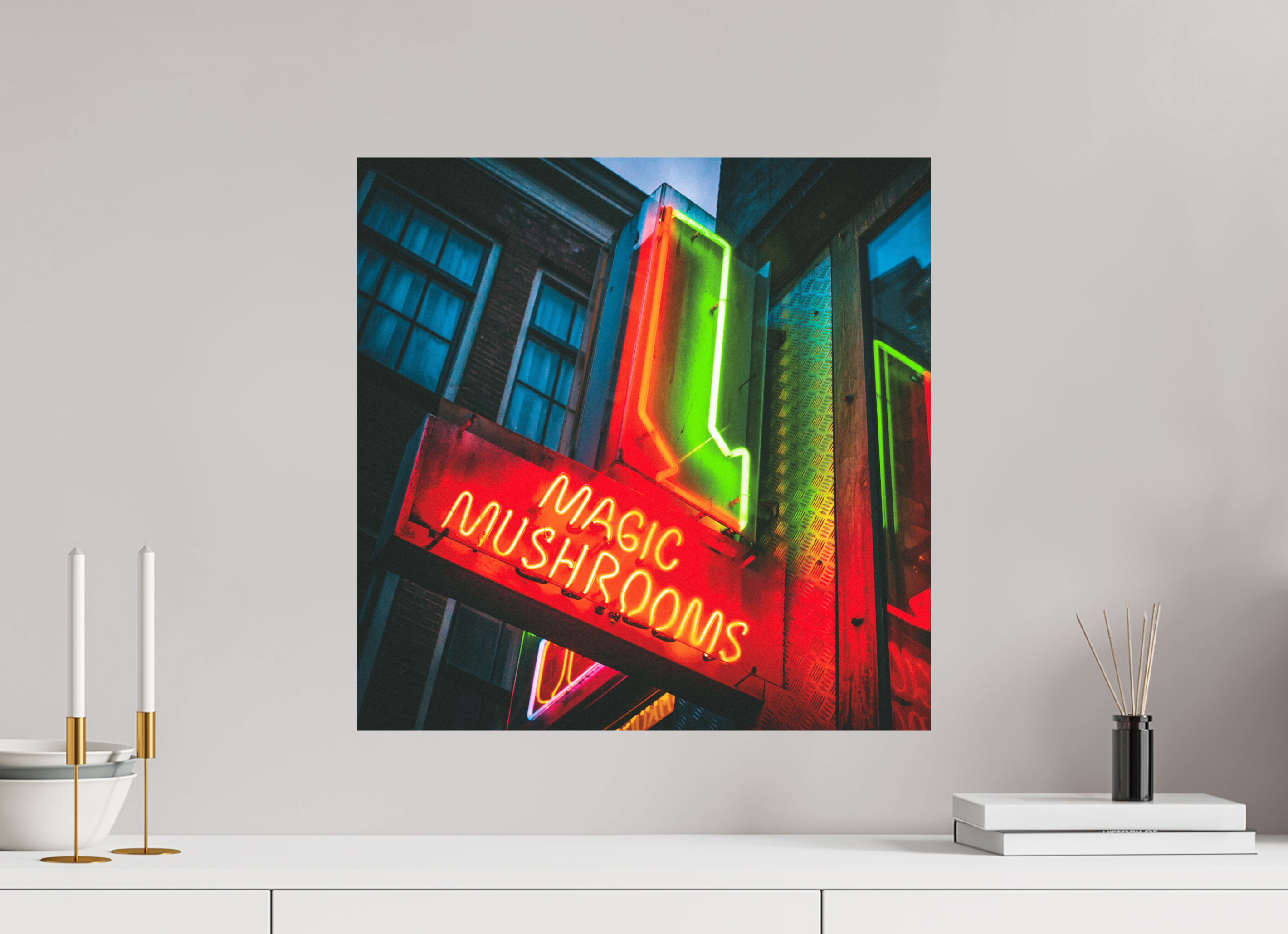 50 x 50 cm, Alu-Dibon couleur Tirage photo [ Amsterdam - A Kind Of Magic ] - Photographie d'art