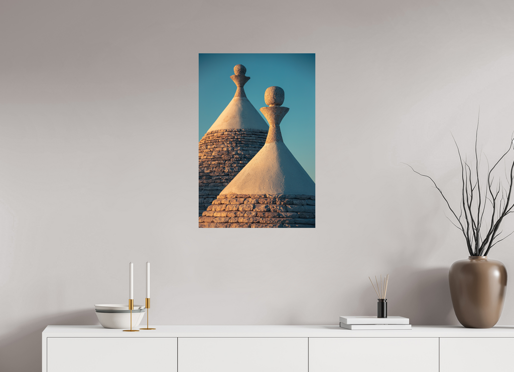 50 x 75 cm, Alu-Dibon couleur Tirage photo [ Martina Franca - Sunset over the trulli ] - Photographie d'art