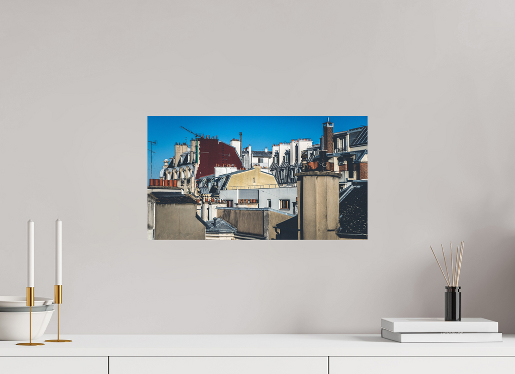 48 x 27 cm, Alu-Dibon couleur Tirage photo [ Paris - Les toits ] - Photographie d'art