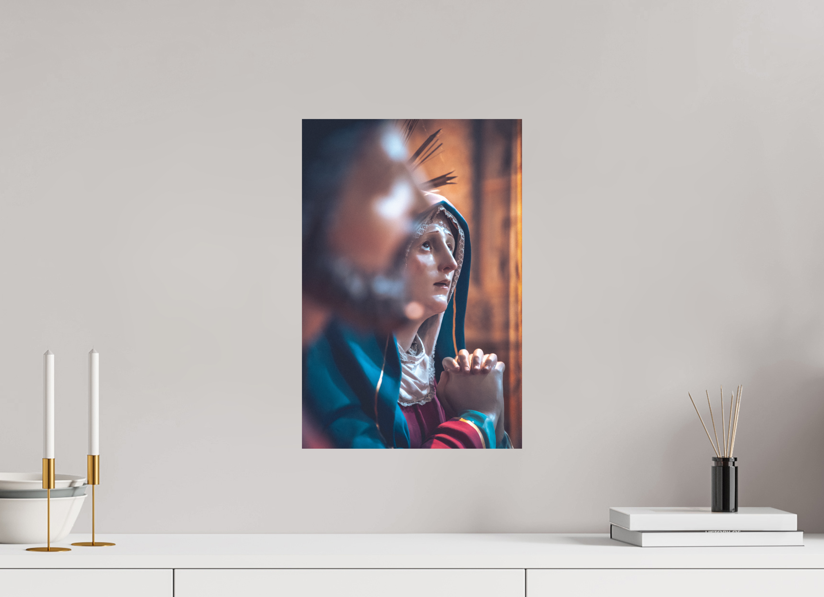 30 x 45 cm, Alu-Dibon couleur Tirage photo [ Polignano a Mare - Just Like a Prayer ] - Photographie d'art