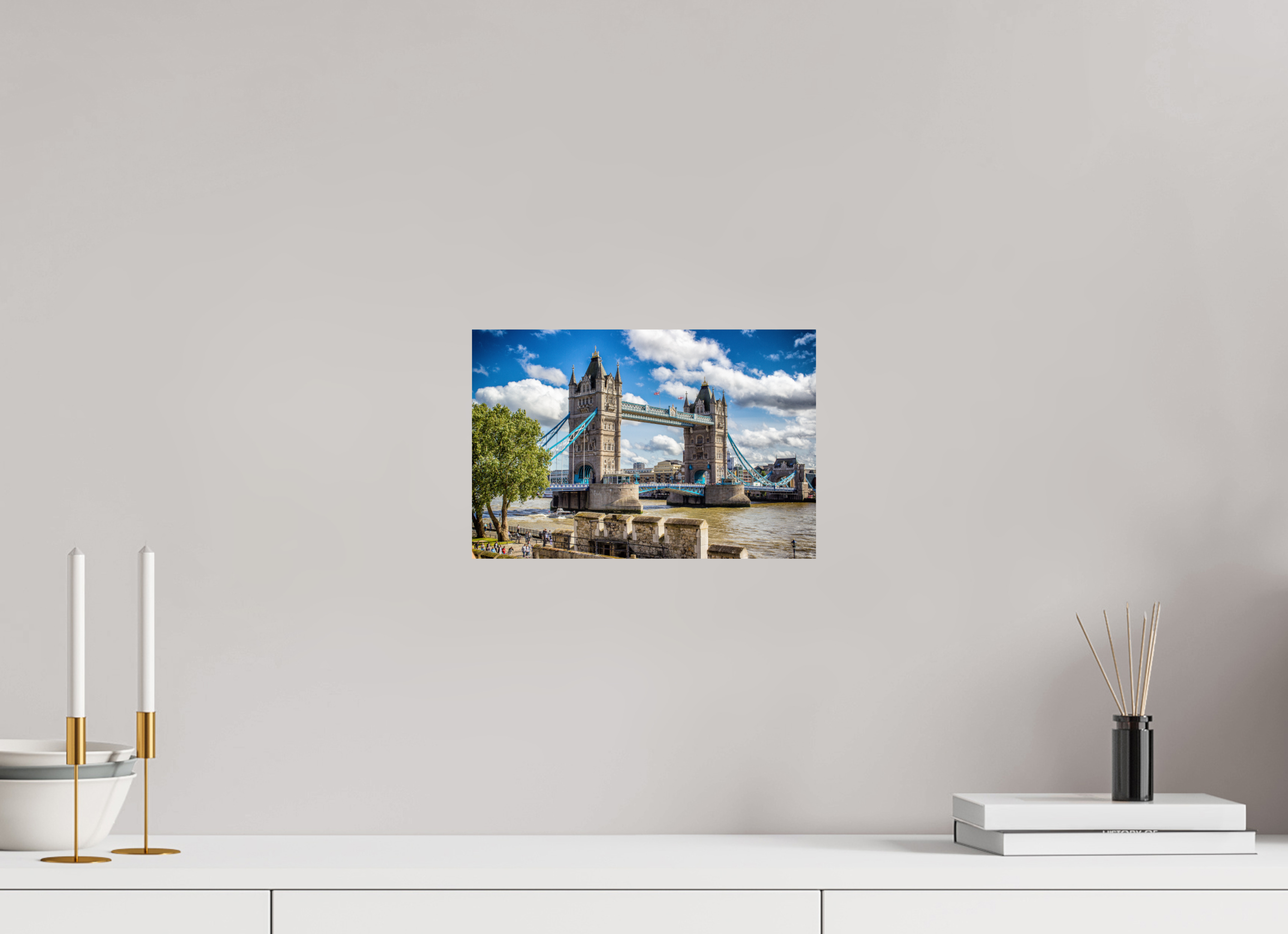 30 x 20 cm, Alu-Dibon couleur Tirage photo [ Londres - Tower Bridge ] - Photographie d'art