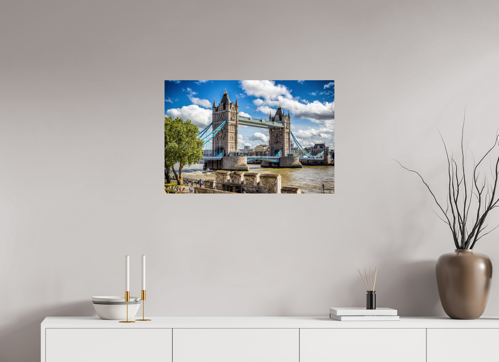 75 x 50 cm, Alu-Dibon couleur Tirage photo [ Londres - Tower Bridge ] - Photographie d'art